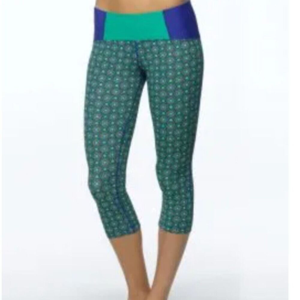 Prana Activewear Rai Swim Tight in Cool Green Hyan Size S Gym Workout Pilates